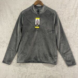 NEW Spyder Men's S Gray Quarter-Zip Pullover Polyester/Spandex Ribbed Sweatshirt